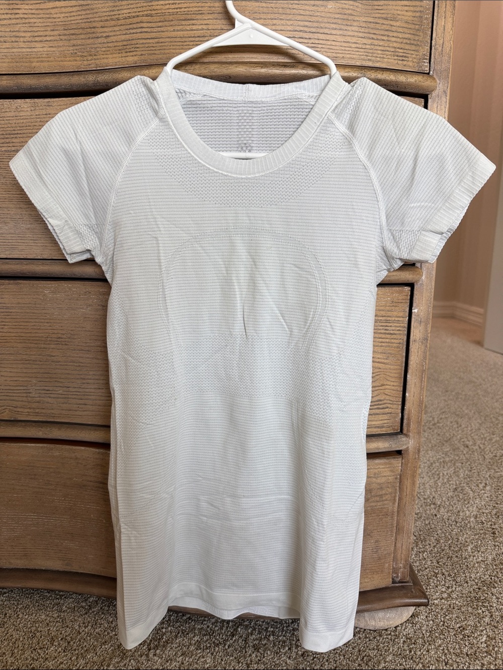 lululemon athletica White Mesh Muscle Tee
